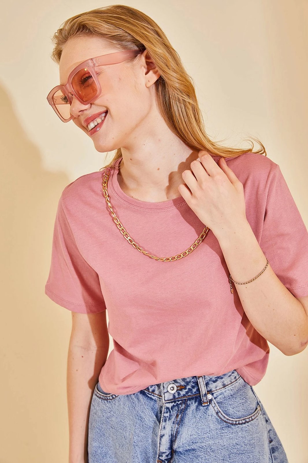 Bluzë për gra, Jumeon, X128101, ngjyrë pluhur