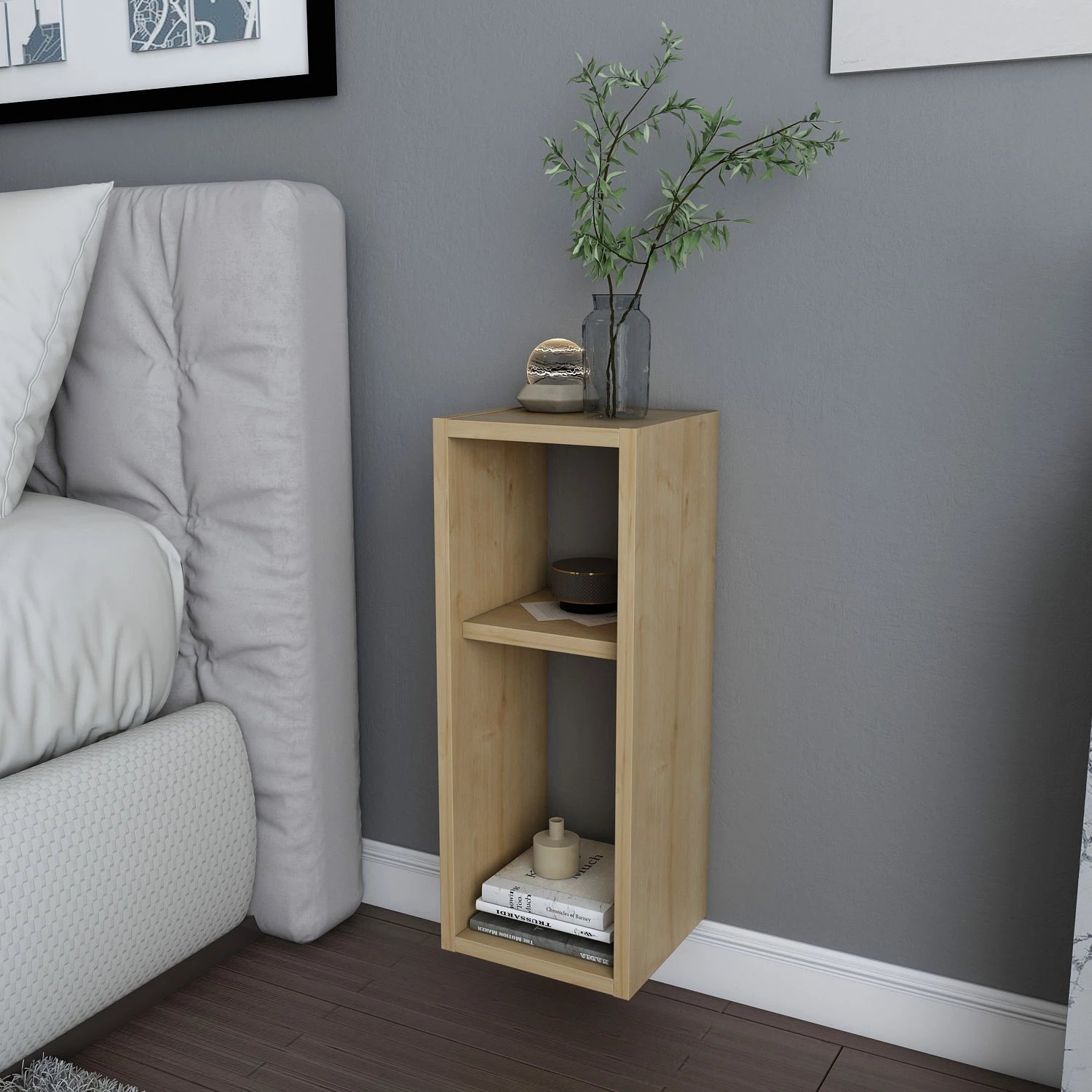 Komodinë nate Hanah Home, ngjyrë lisi, Sault