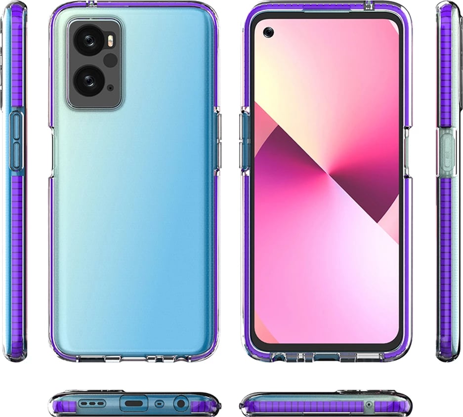 Mbështjellës Hurtel Spring Case për Realme 9i, Oppo A36/A76/A96, rozë e lehtë