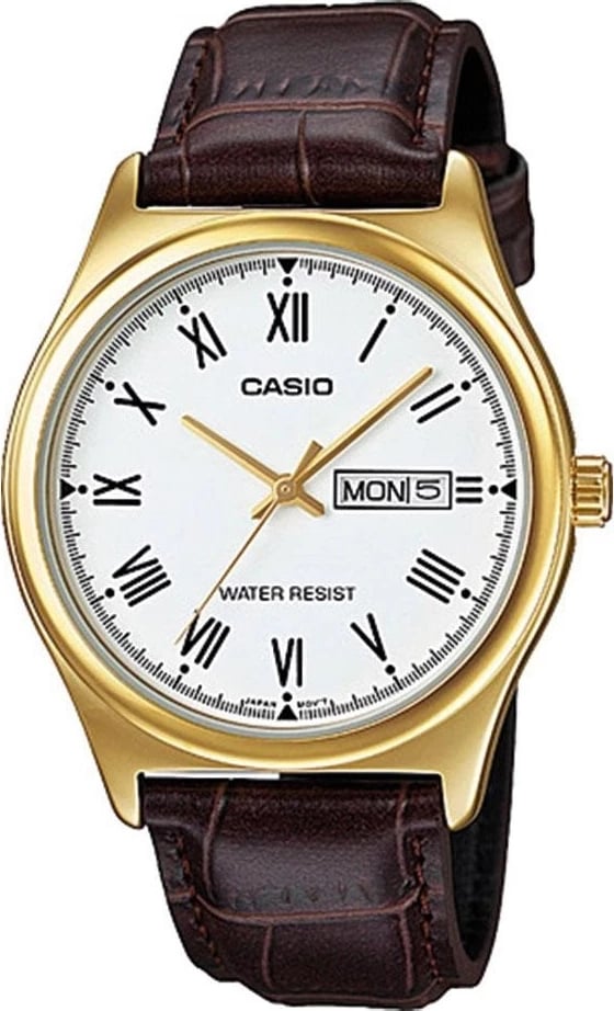 Orë dore për meshkuj CASIO Collection Day Date Romans, e artë