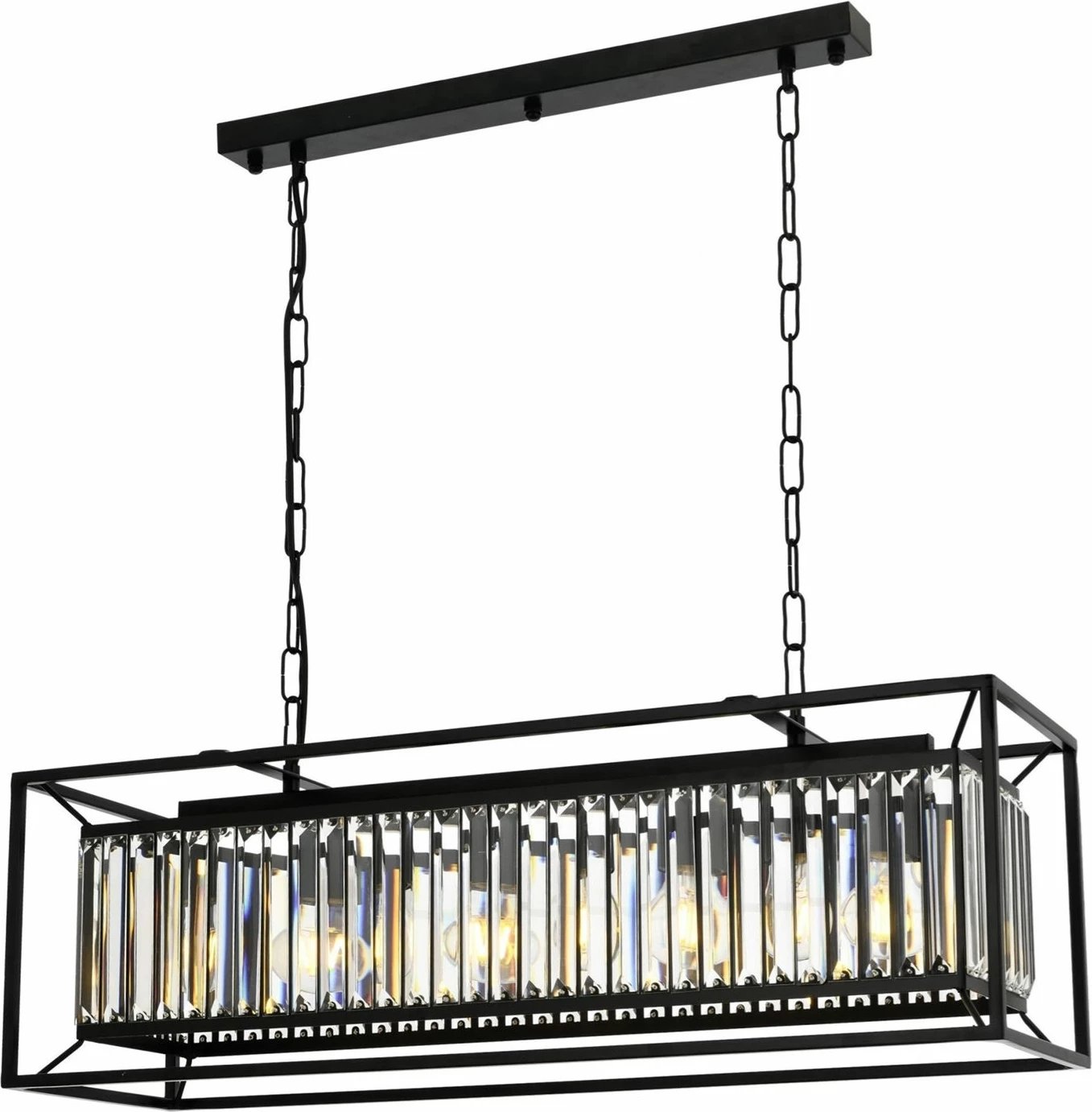 Llambë tavani Opviq, AV-1667-4Y-BSY, metal i zi, 60x80x22cm