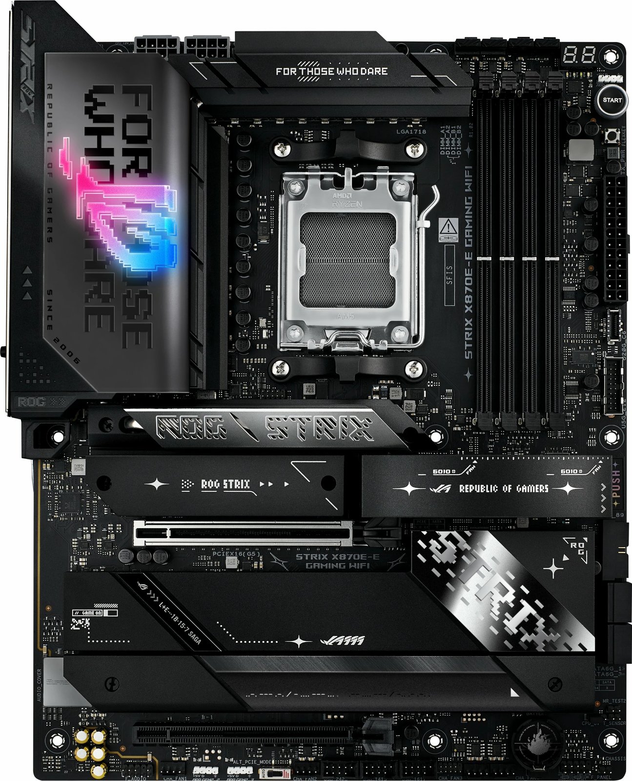 Pllakë amë ASUS ROG STRIX X870E-E GAMING WIFI, AMD, Socket AM5, DDR5, 192 GB