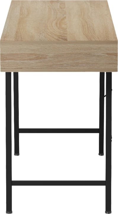 Tavolinë zyre Komo, ngjyrë sonoma-gri, këmbë metalike të zeza, 120x48x76cm