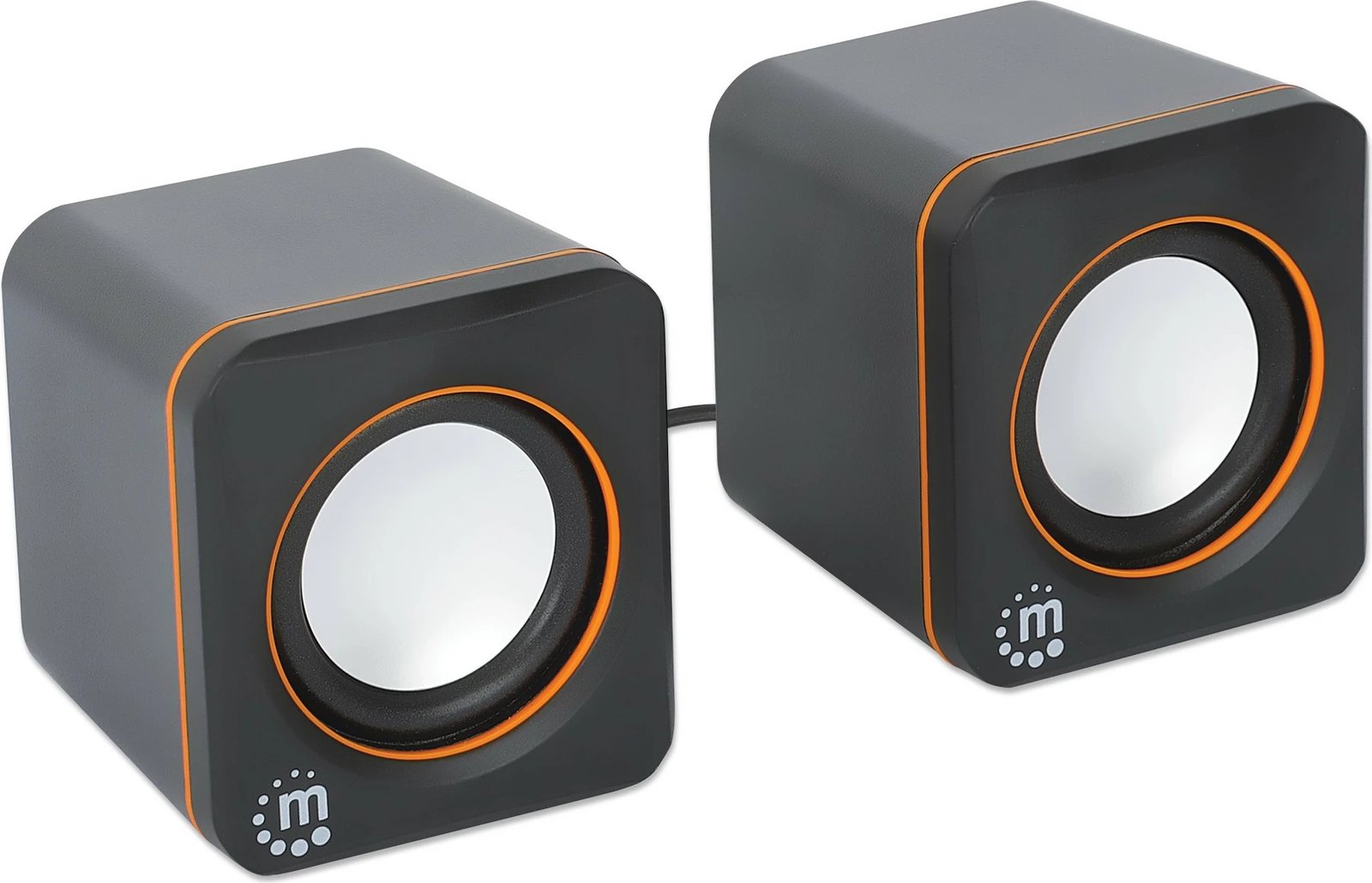 Kufje stereo Manhattan 2600 Series, 2.0 kanale, 6W, USB-A/USB-C, zi/portokalli