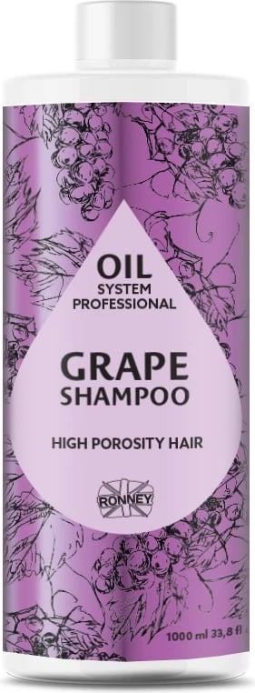 Shampon për femra Ronney Professional Oil System High Porosity Hair Grape 1000ml