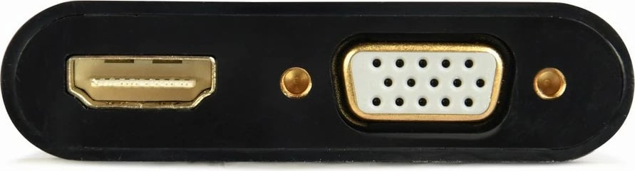 Pështatës Gembird HDMI to HDMI,VGA, i zi 