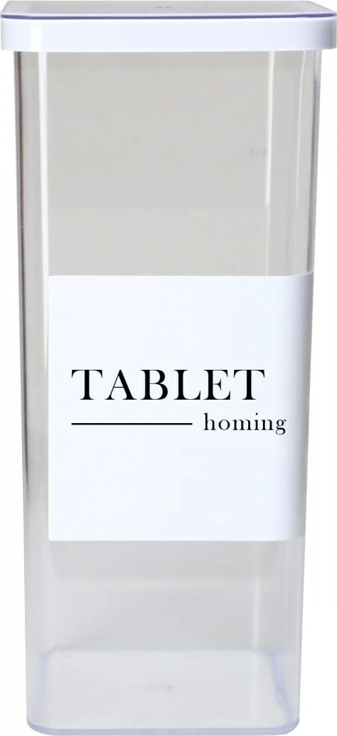 Kuti plastike për organizim, transparente, HMY-6381, 10x10x19 inç