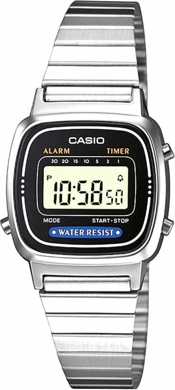 Orë dore digjitale për femra CASIO, argjend