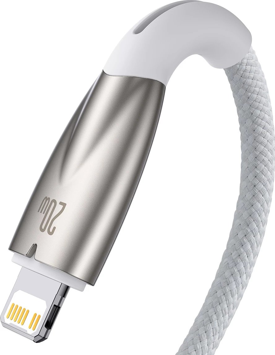 Kabllo Baseus CADH000002 Lightning-USB-C, 1m, 20W, e bardhë