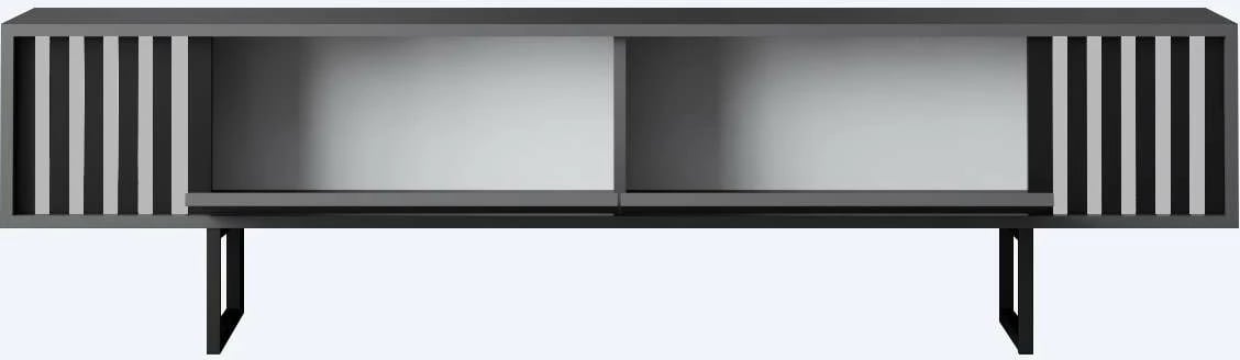 Komodë televizori Hanah Home, Chrome Line, antracit, e zezë