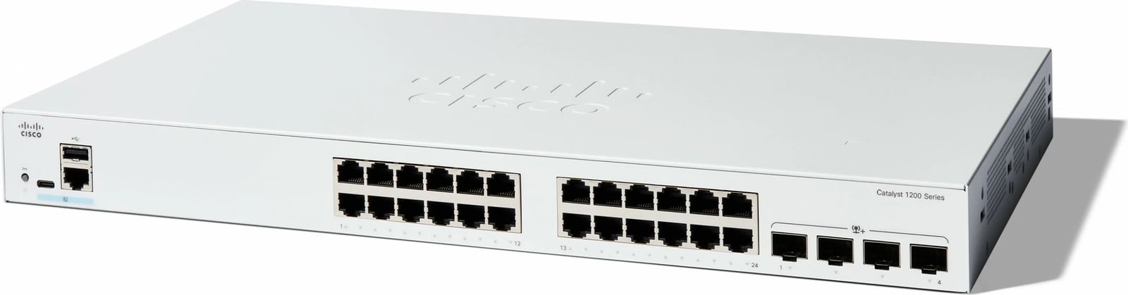 Switch Cisco Catalyst 1200-24T-4X, 24 porta GE, 4x10GE SFP+, i bardhë