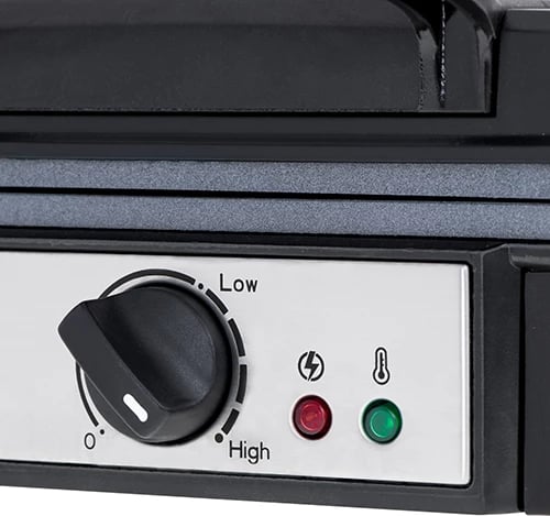 Aparat për vafle, Adler AD 3049, 4x10x10 cm, termostat i rregullueshëm, pllaka jo-ngjitëse, 1200-1800W, e zezë