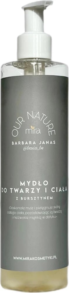 Sapun i lëngshëm për femra Mira Our Nature By Basia Amber, 300ml Sapun i lëngshëm për femra Mira Our Nature By Basia Amber, 300ml