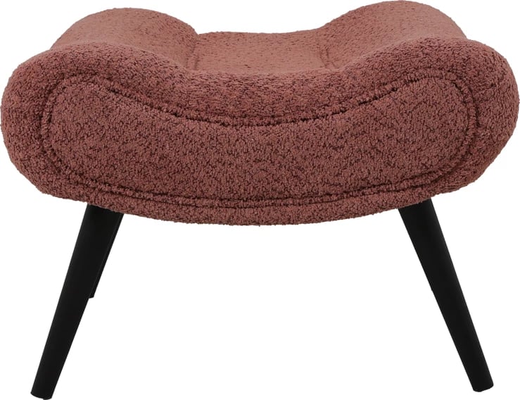 Stool - tabure boucle ngjyrë rozë e pluhurosur 68x58x40cm
