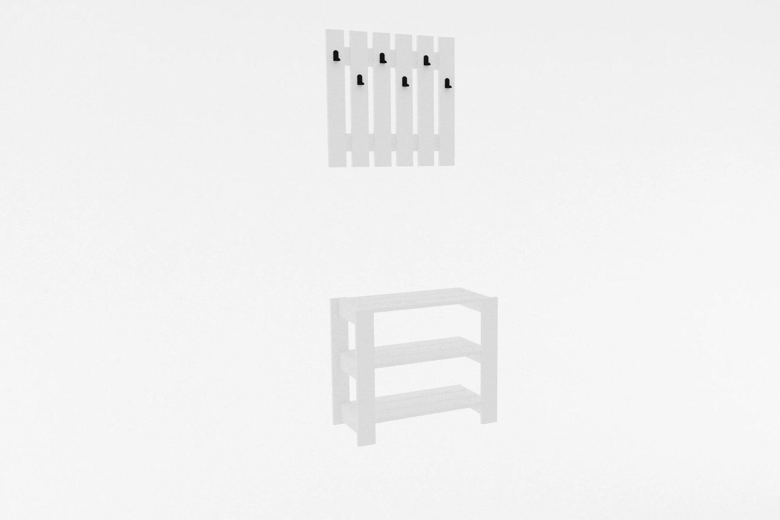 Stendë për korridor, ngjyrë e bardhë, Skye Decor, Friends