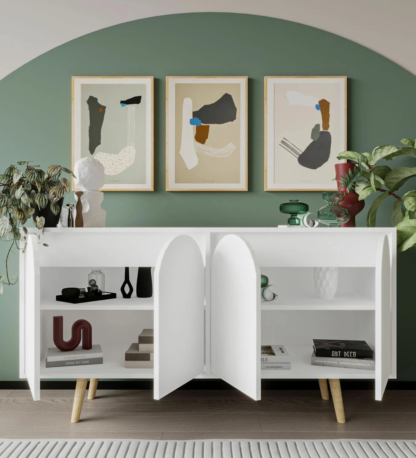 Konsolë Skye Decor, Venezia 150, e bardhë