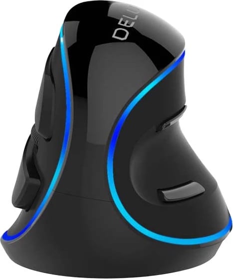 Maus vertikal Delux M618PU (A825), me kabllo, 7200 DPI, i zi