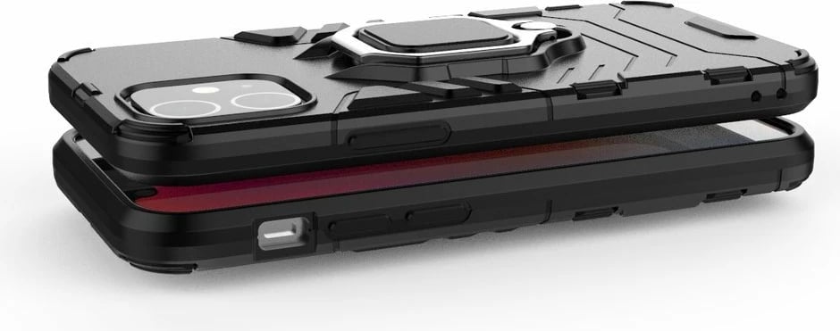 Mbështjellës Hurtel Ring Armor për iPhone 12 mini, me mbajtëse gishti dhe këmbë, Blu