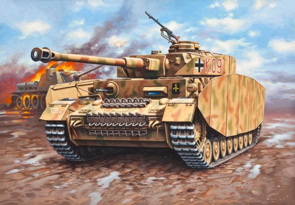 Model plastik tanku Revell PzKpfw IV Ausf. H, 1:72, set me ngjyra dhe ngjitës Model plastik tanku Revell PzKpfw IV Ausf. H, 1:72, set me ngjyra dhe ngjitës