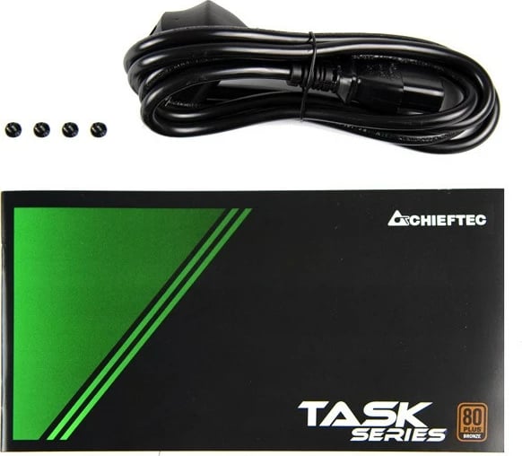 PSU Chieftec Task TPS-500S, 500 W, 80 PLUS Bronze, e zezë