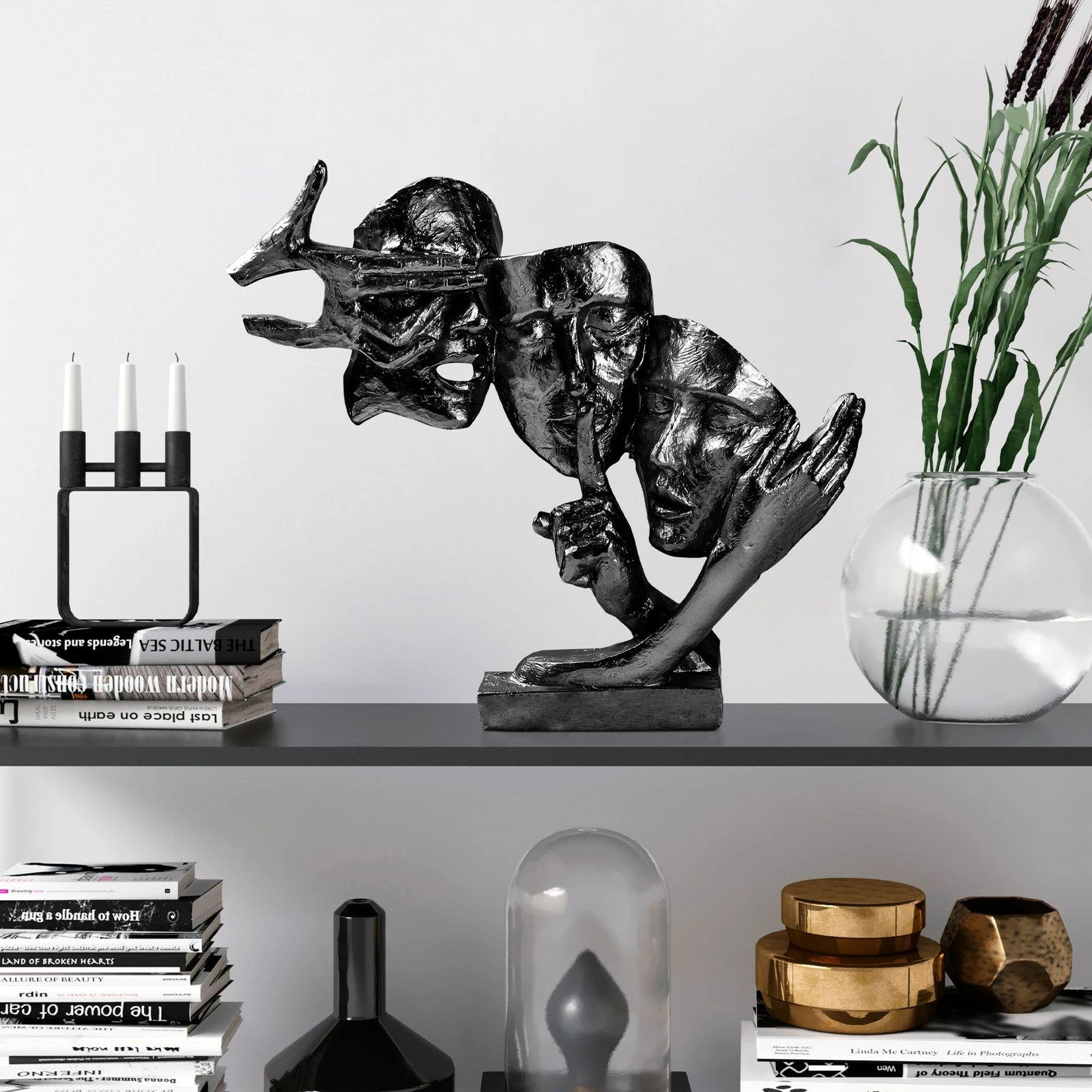 Objekt dekorativ Evila Originals, Yak-034-C, ngjyrë e zezë