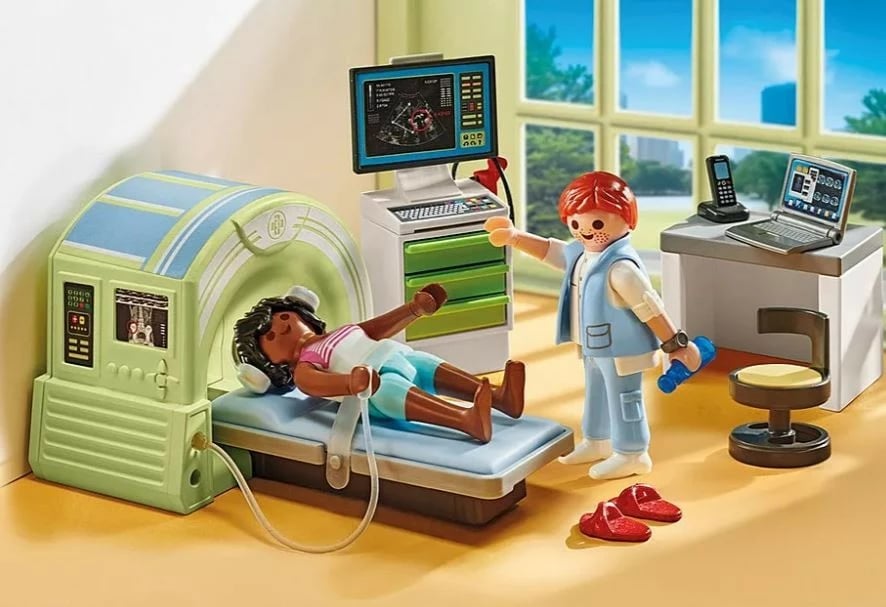 Set lodrash Playmobil Action Heroes 71618, pacient gjatë MRI, 29 pjesë
