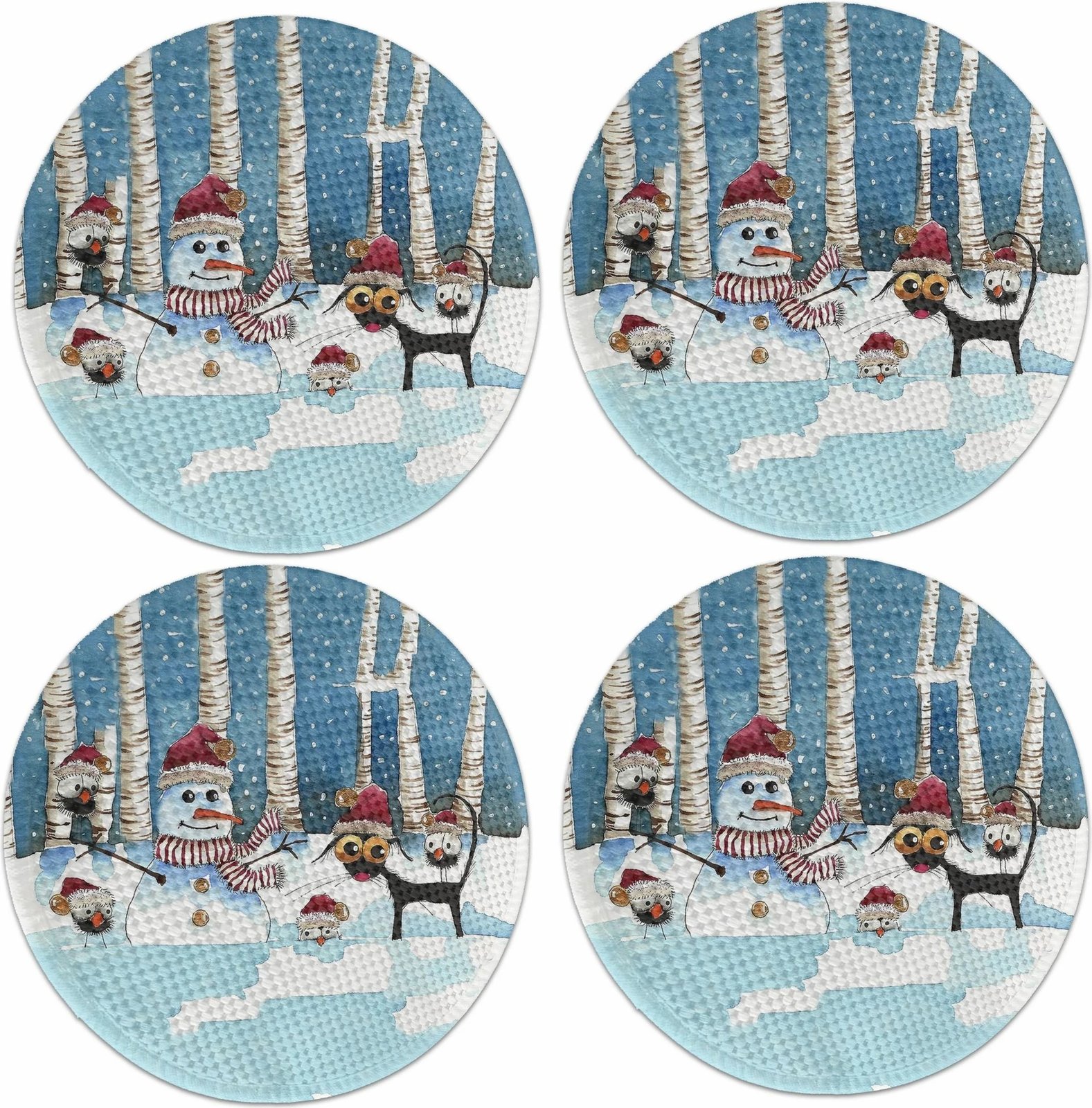 Set nënshtruesish tavoline Hermia Concept, shumëngjyrësh, 4 copë, 37cm