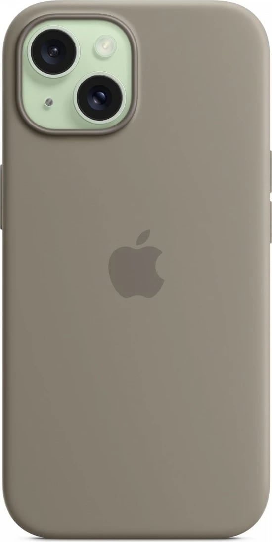 Mbështjellës Apple MXPG3ZM/A për iPhone 15 6.1", silikon, MagSafe, Ash Brown