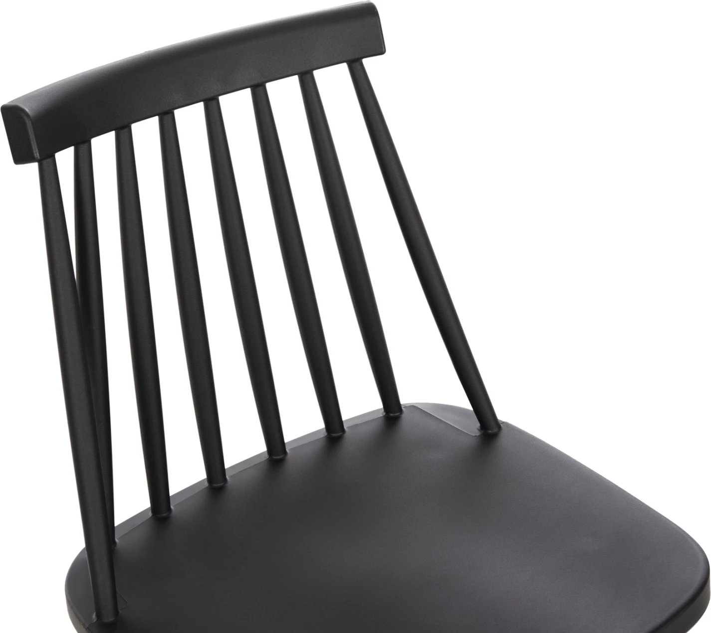 Karrige për bar mesatare VANESSA FH9300.12 polipropilen & metalike, e zezë, 45,5x46x97H cm., set prej 2 copë