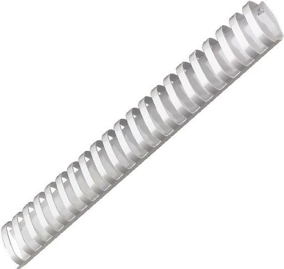 Spiralë plastike ovale NEXT 45mm e bardhë, 50 copë