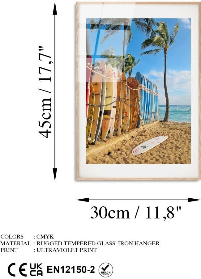 Pikturë dekorative prej xhami të temperuar, Wallity UV-1068, 30x45cm