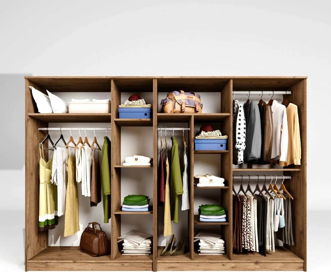 Dollap rrobash, ngjyrë Atlantic Pine, Skye Decor Kardelen 1600-117, 280x180x51.8cm