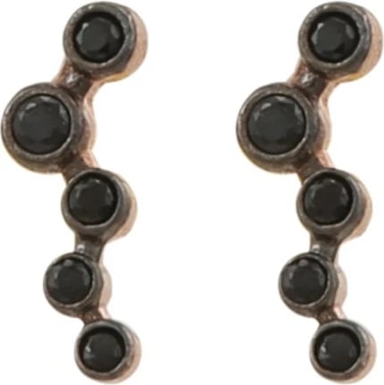 Vathë argjendi Jumeon, ngjyrë rozë ari dhe e zezë, 9732SİYAH