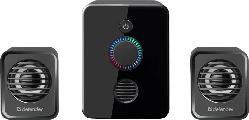 Kasë altoparlantësh Defender V12 2.1, 11W, USB, LED, e zezë