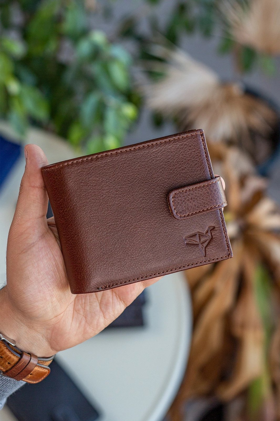 Portofol për burra, lëkurë natyrale, ngjyrë tan, Zoozie Bags Chelsea