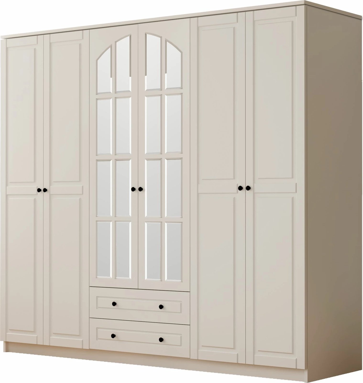 Dollap Skye Decor, ngjyrë e bardhë mat, RB-019, 210x210x52cm