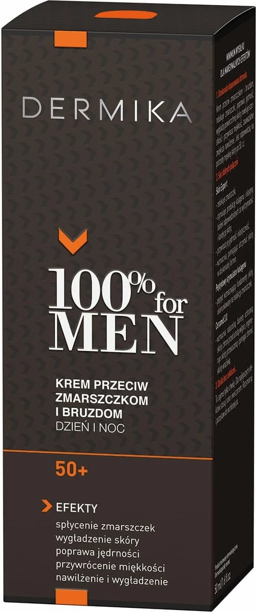 Krem kundër rrudhave për meshkuj Dermika 100% for Men Cream 50+, 50ml