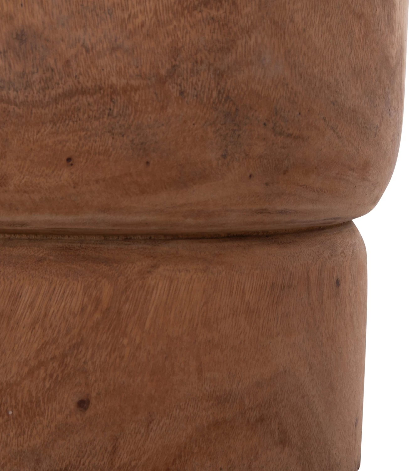 Tavolinë anësore ose stol cilindrik FEBRY, dru suar natyral, Φ40x46cm