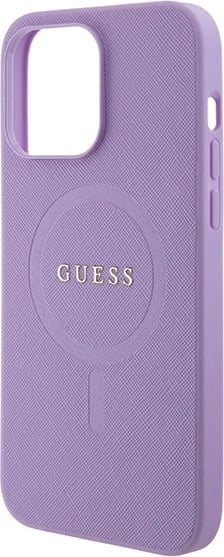 Mbështjellës Guess GUHMP15XPSAHMCU për iPhone 15 Pro Max 6.7", Saffiano MagSafe, vjollcë