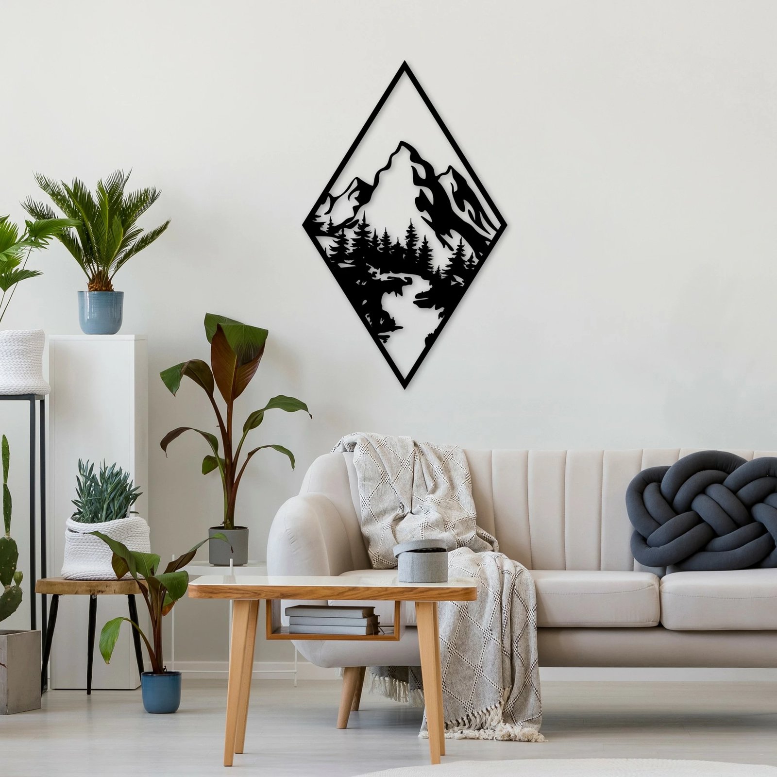 Aksesor dekorativ metalik për mur, Wallity, Montain 1