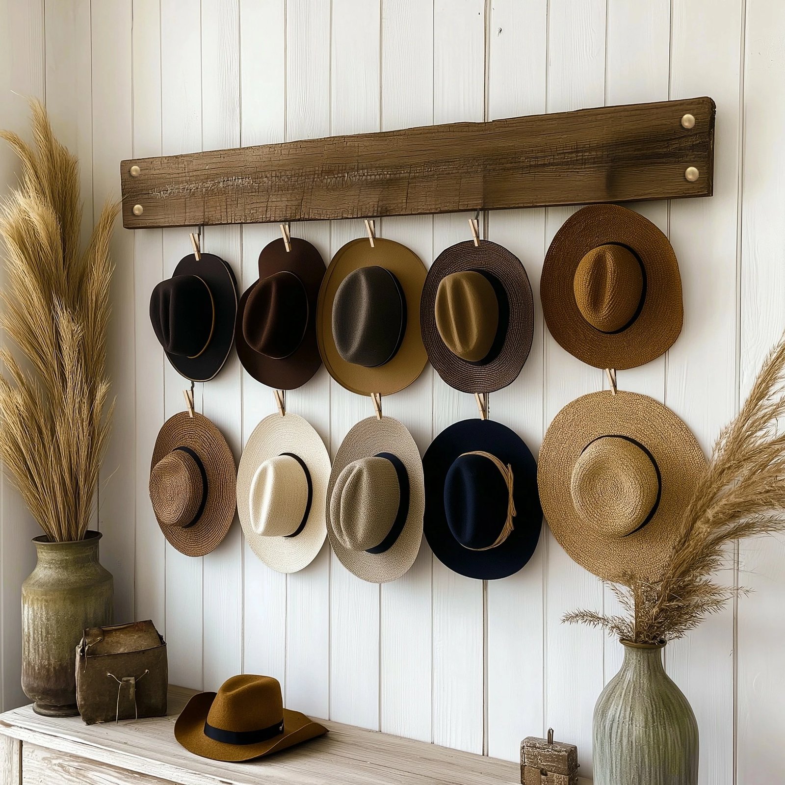 Raf dekorativ prej druri për mur, Skye Decor, Raf288