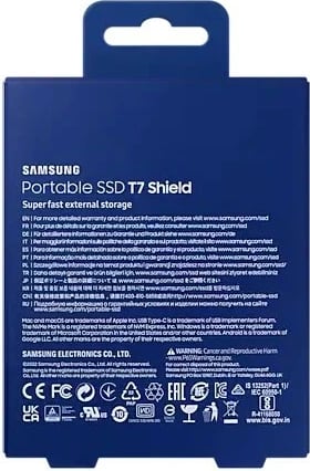 SSD i jashtëm Samsung T7 Shield, 1TB, USB 3.2, Blu