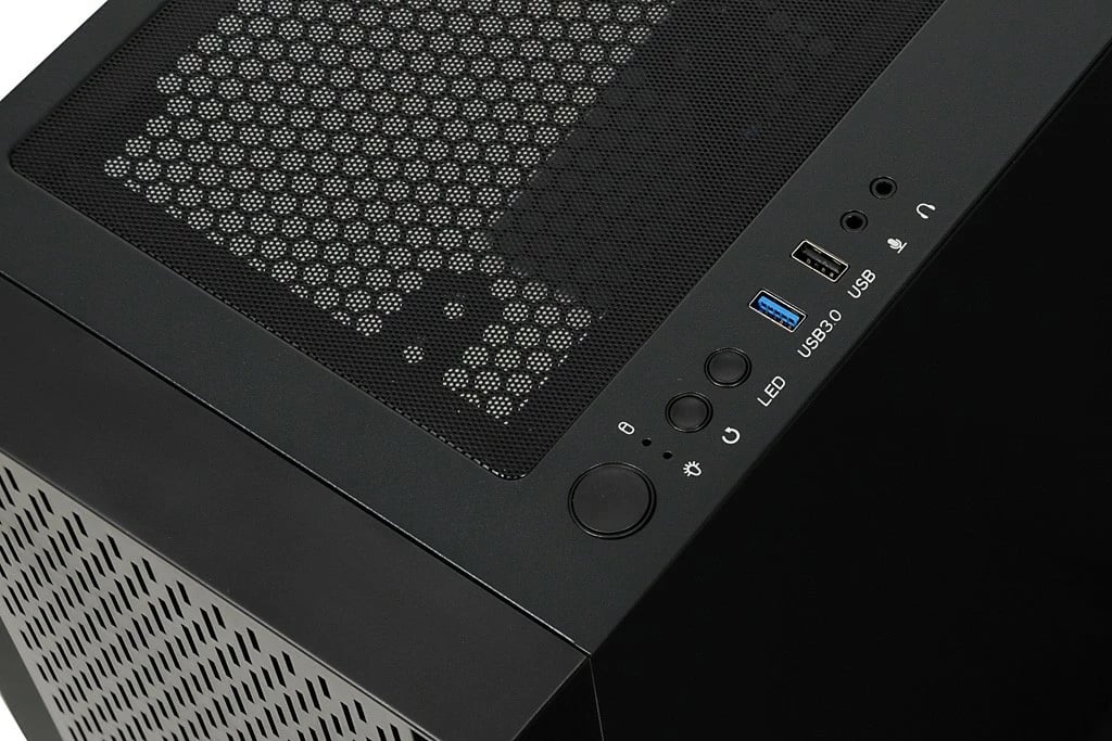 Kasë iBOX Cetus OCT 903, Midi Tower, ATX/Mini-ATX, 4 ventilatorë LED, xham i temperuar, e zezë