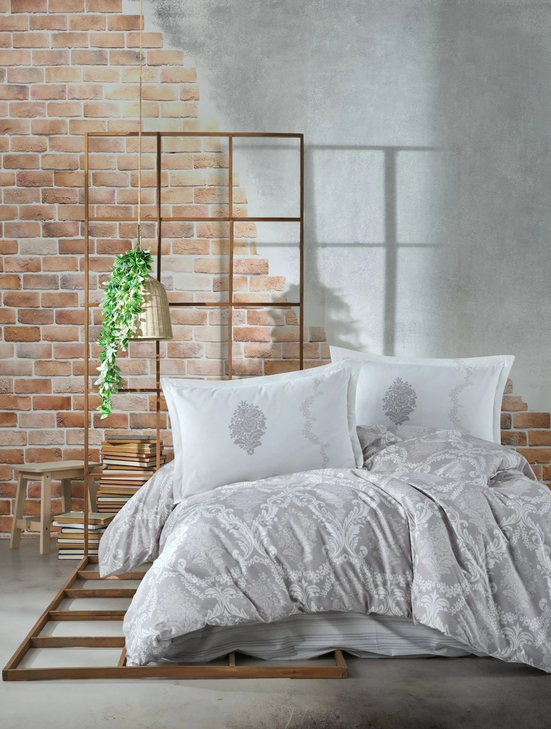 Set mbulesë për jorgan Super King Ranforce, ngjyrë lejla, Fiorita v2