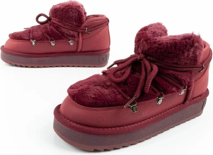 Çizme dimri për femra D.Franklin, burgundy