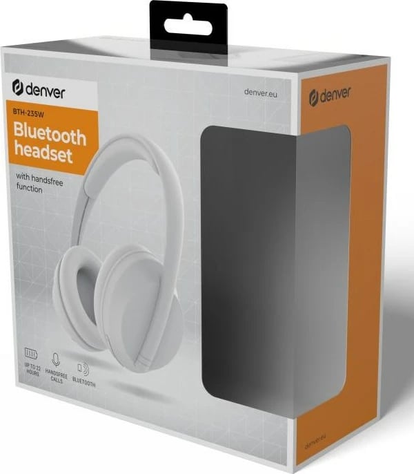 Kufje wireless Denver BTH-235W, Bluetooth 5.3, të bardha