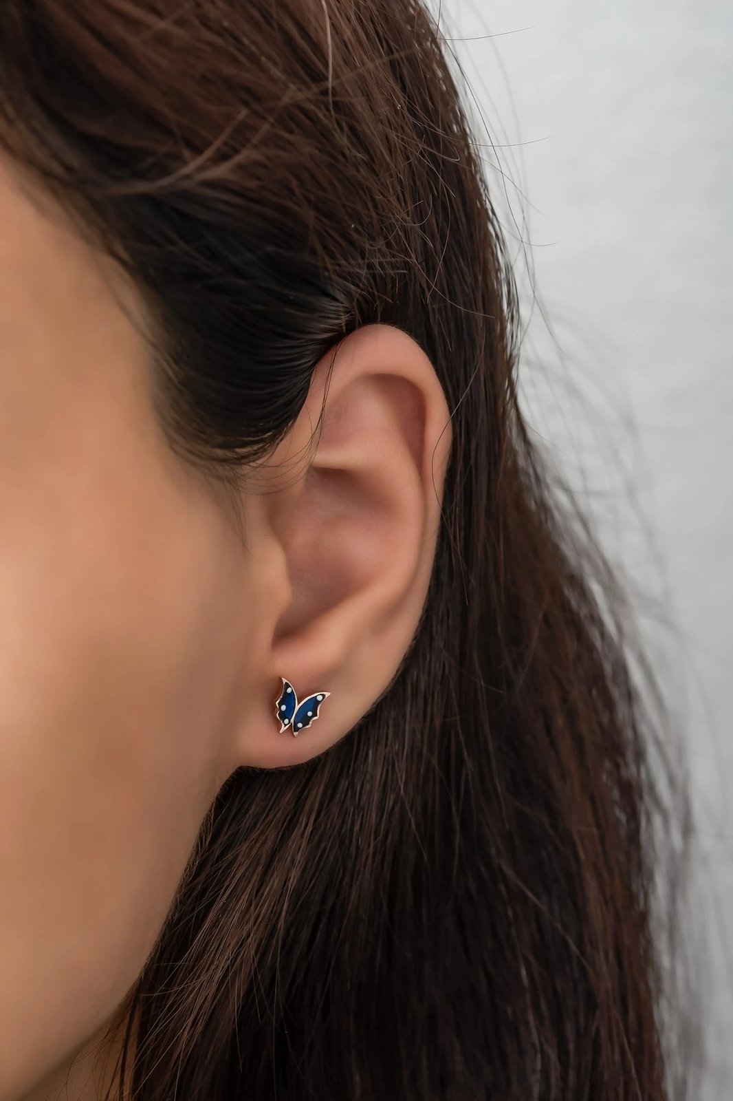 Vathë argjendi, ngjyrë ari rozë, model fluture, Jumeon, NRZ99412