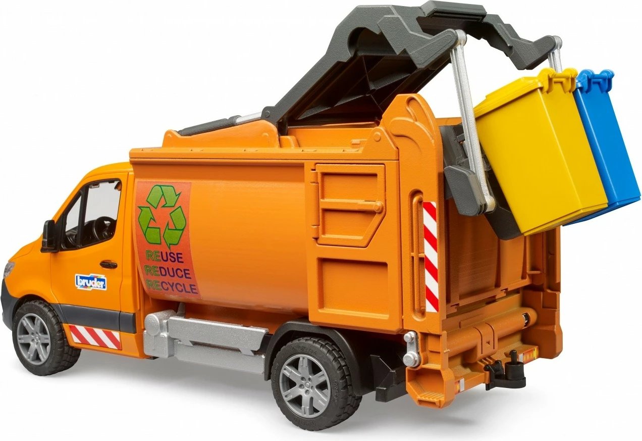 Kamion pastrimi lodër BRUDER MB Sprinter City, plastikë, portokalli, 1:16