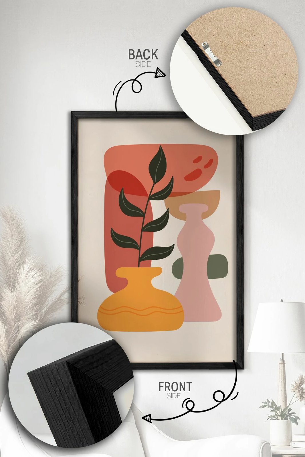 Pikturë dekorative me kornizë (3 copë), Wallity, Ersy3Syhcrv20