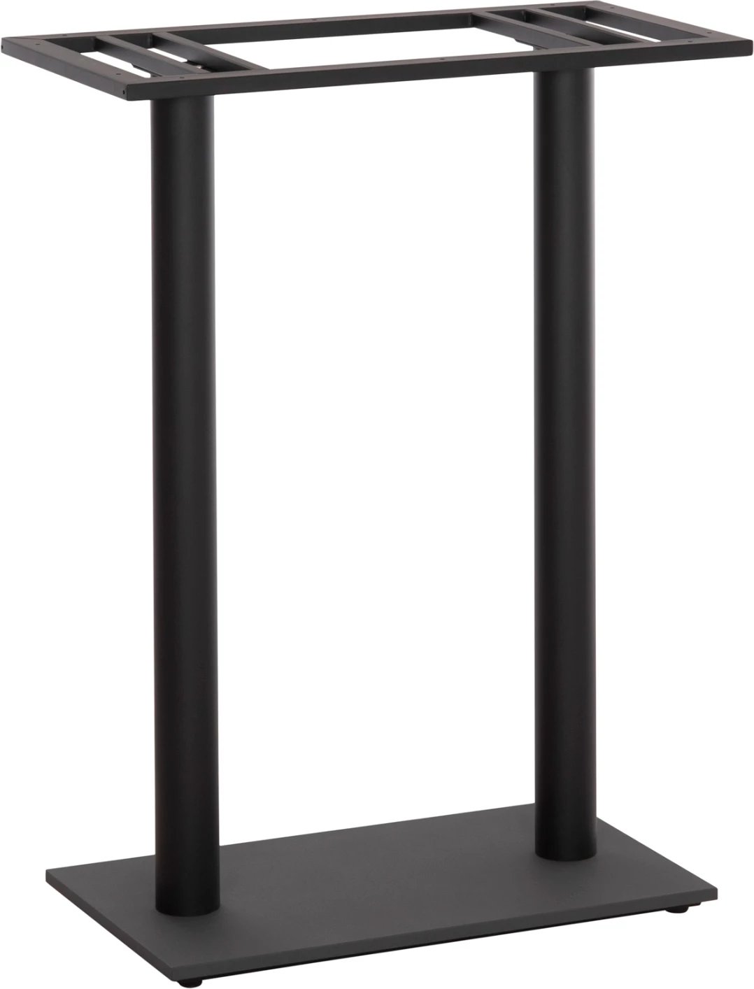 Bazë për tavolinë bar, dy këmbë, metal, ngjyrë e zezë, 80x40x108H cm